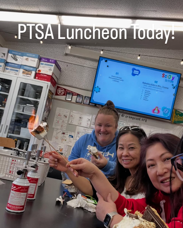 PTSA members enjoying a luncheon together